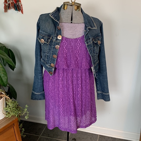 Candies Purple sleeveless stretch lace dress XL - Picture 5 of 6